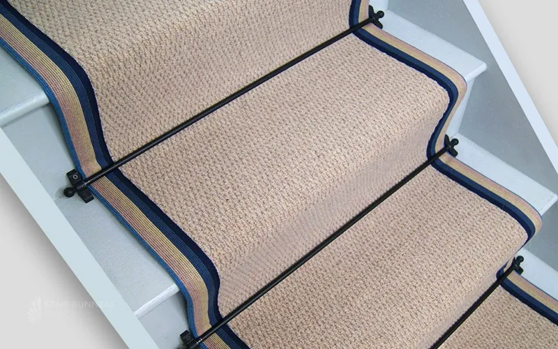 Cream Wool Boucle Stair Runner